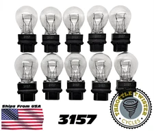 10 Pack 3157 Clear Tail Signal Brake Light Bulb Lamp - USA Based Seller