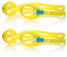 2 pack HiCool Trade Anti-Fog Swimming Goggle for Kids and Early Teens (Yellow)