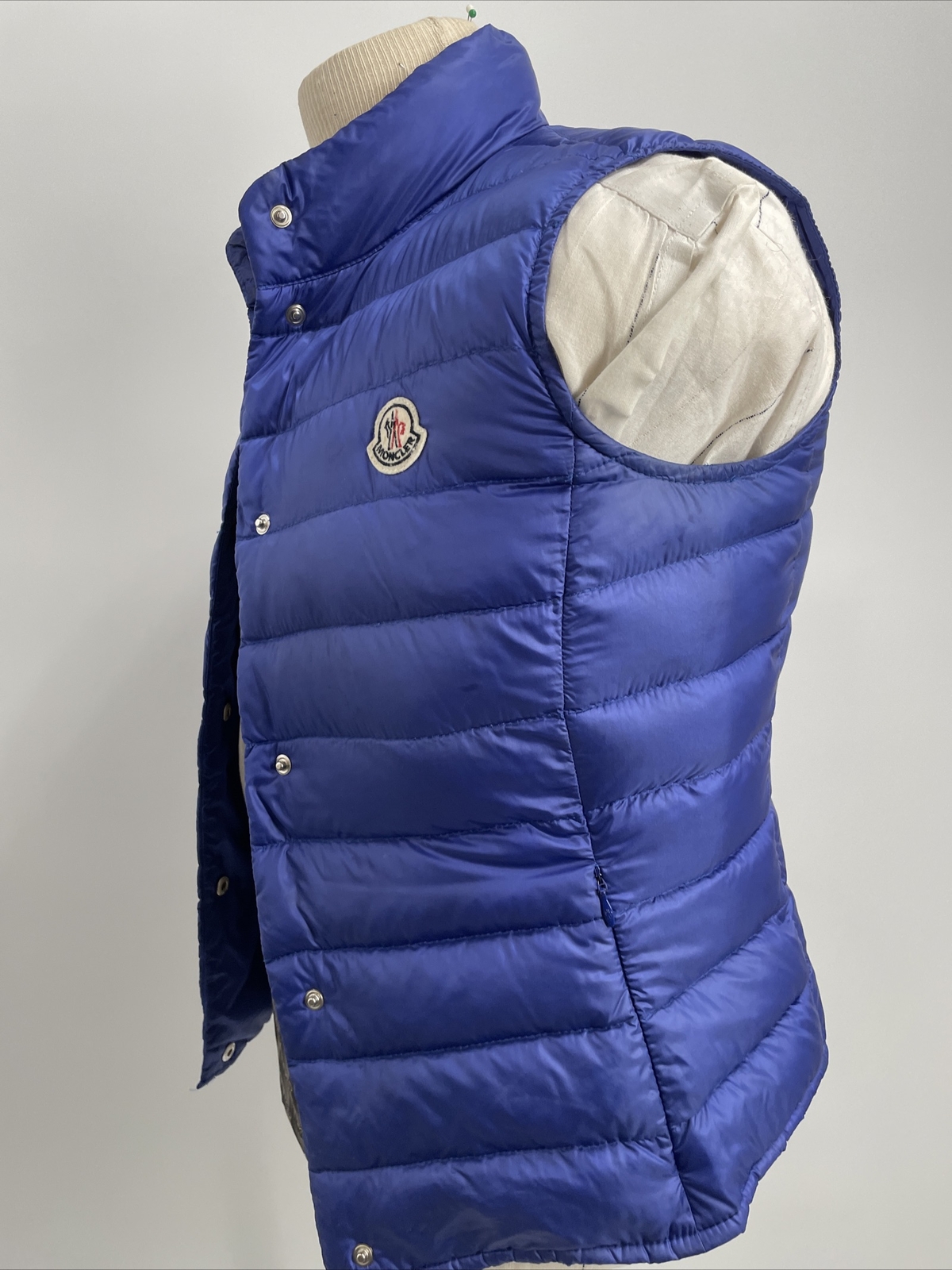 Authentic MONCLER Men's Down Snap Button Down Blu… - image 4