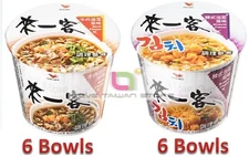 (12 BOWLS) - NEW Uni-President Instant Noodle 來一客 牛肉蔬菜風味 (6碗) + 來一客 韓式泡菜風味 (6碗)