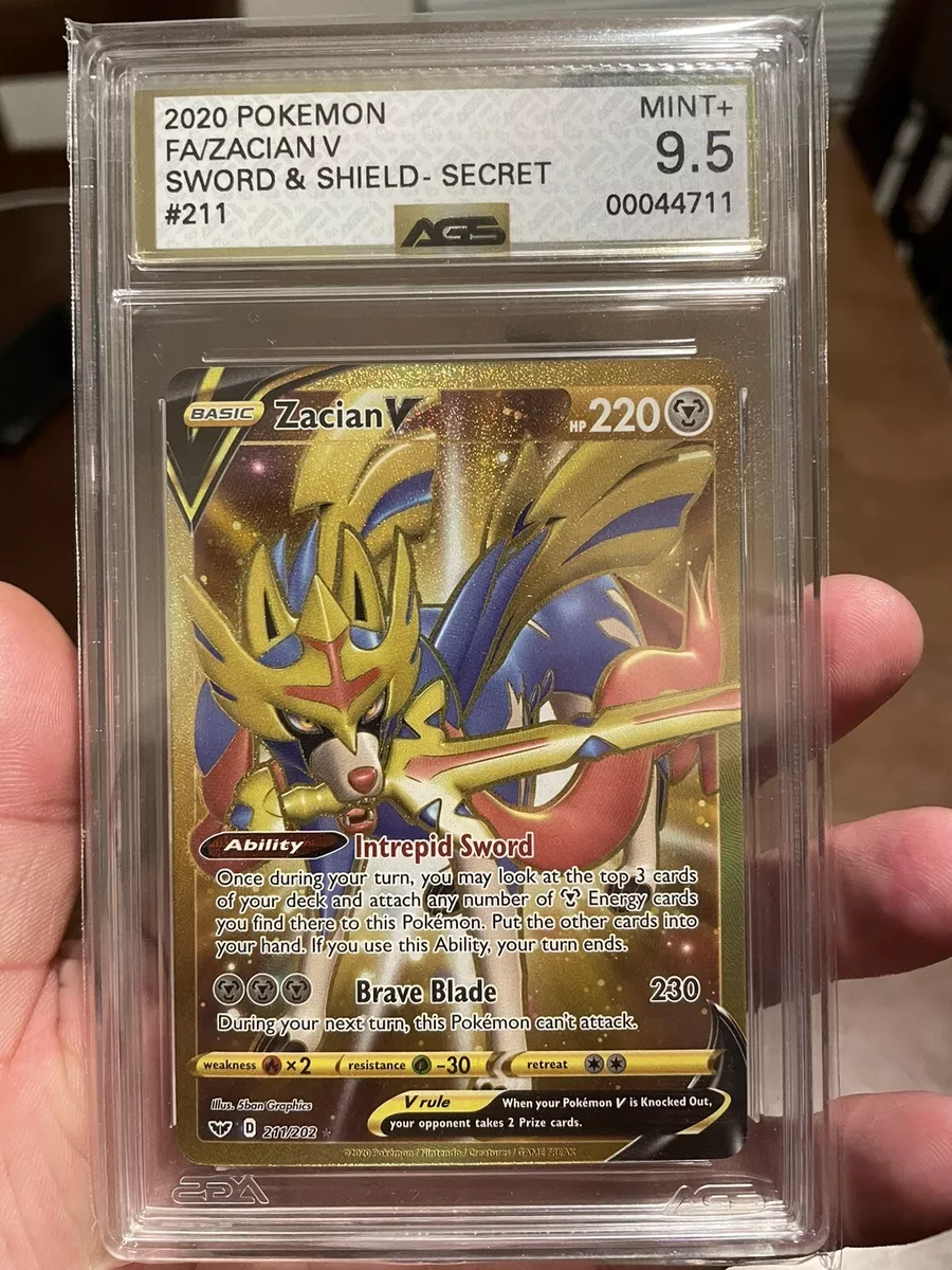 Zacian V 211/202 Sword & Shield Gold Secret Rare Holo Pokemon Card