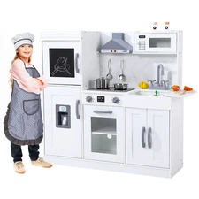 Super Large Cooking Pretend Play Kitchen Sets Kids Wooden Playset Toys Gifts