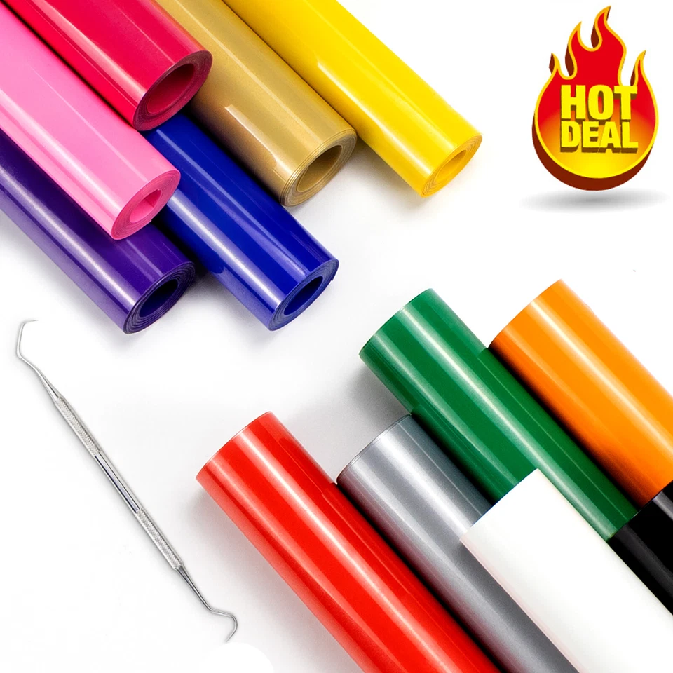 HTV Heat Transfer Vinyl Roll 12"x 5-100ft Iron On Heat Press for Cutting T-shirt - image 2 of 4