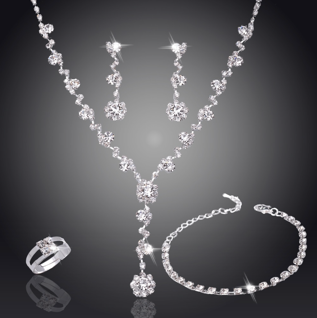 Collar Gargantilla Cadena Para Mujer Aretes Pendientes Argollas Esclava de  Plata