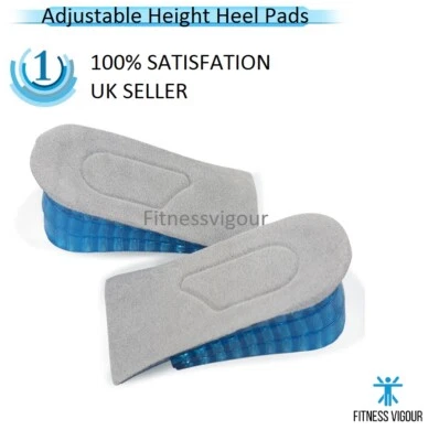 Waben Gel Fersenhebt Höhenerhöhung Einlegesohlen Schuheinlagen Pads erhöhen 2 Stück UK - Bild 1 von 4