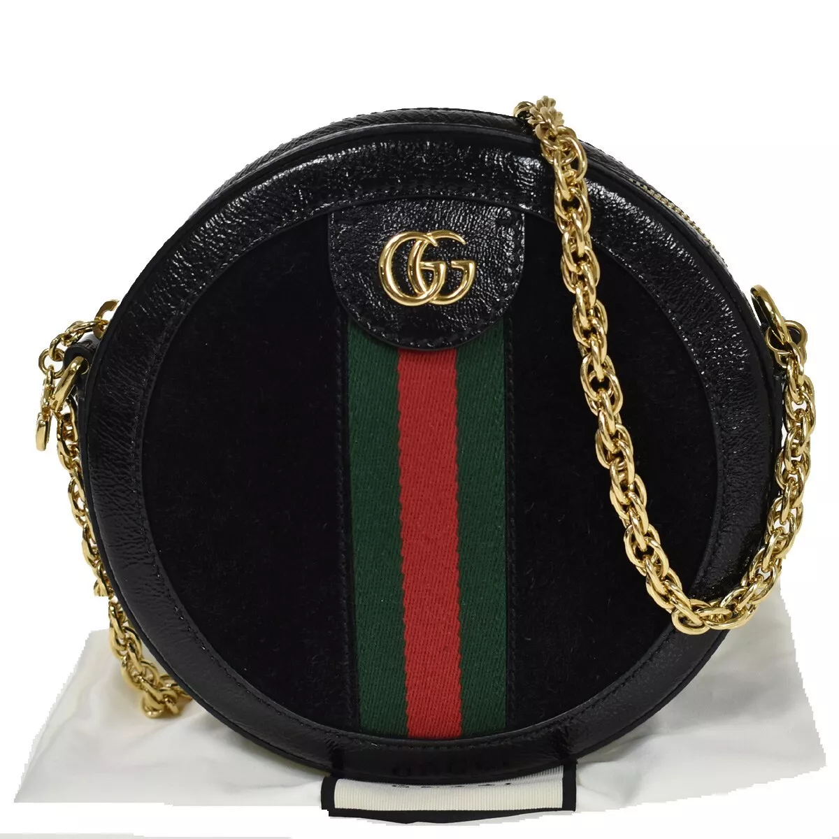 Gucci Ophidia Shoulder Bag Small Black in Leather with Gold-tone - US