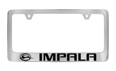 Chevy Impala Metal Chrome License Plate Frame (box text)
