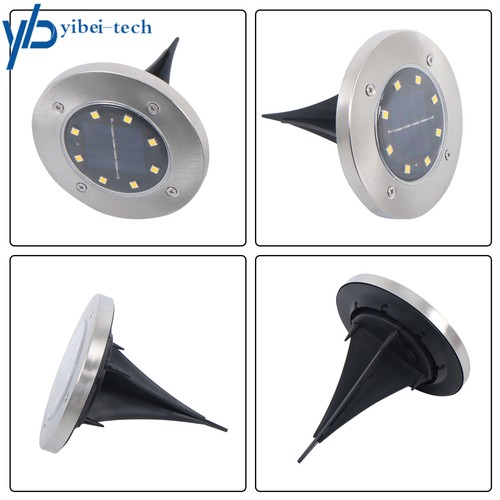 12 Pack LED Solar Disk Lights Outdoor Pathway In-ground Night Light Waterproof - Picture 5 of 12