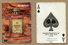 DISARONNO LIQUEUR, Ace of Spade. Vintage SWAP PLAYING CARD