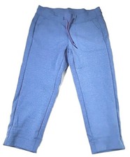 The North Face Women's Sweatpants SZ M Blue Pink Drawstring Pockets Cropped