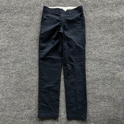 Dickies Pants Mens Size 30x32 Navy Blue Slim Taper Flex Workwear Casual Chino