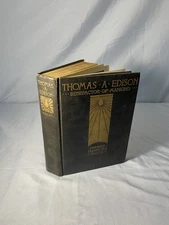 "Thomas A. Edison: Benefactor of Mankind" Francis Miller - Vintage Hardcover