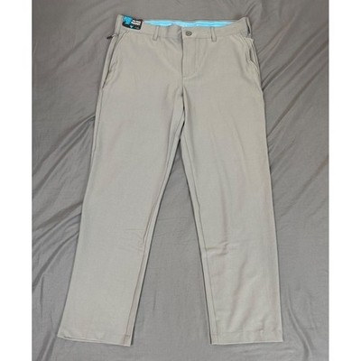 Birdie Bound Mens Golf Performance Pants Grey ~36x29 Stretch Flex Waist NWT
