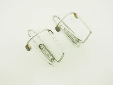 Elite Lightweight Tubular Bicycle Bottle Cage Set (2) Silver Made in Italy