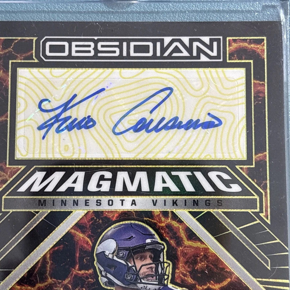 2022 Panini Obsidian - Magmatic Signatures Kirk Cousins Electric Etch Yellow /10 - Image 4 of 4