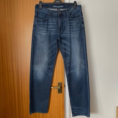DKNY Soho Relaxed Straight Jeans W34  L32  Herren blau Y2K leicht distressed