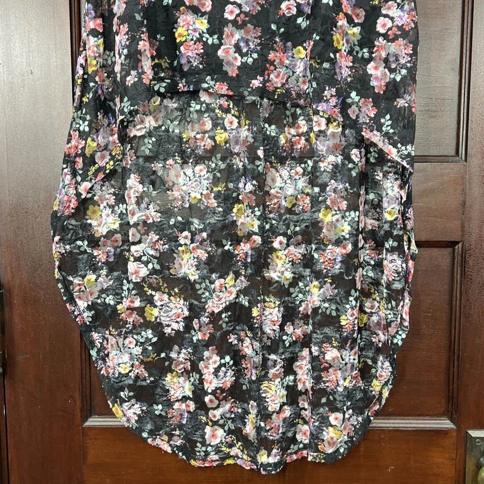De Colección Falda Sello Húmedo Para Mujer M Negra Floral Encaje Superposición Maxi Caprichosa Bruja Gótica Foto 3 de 4