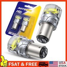 2x Led Brake Stop Tail Park Light Bulb 1157 7528 2057 Bay15d White Bright Canbus