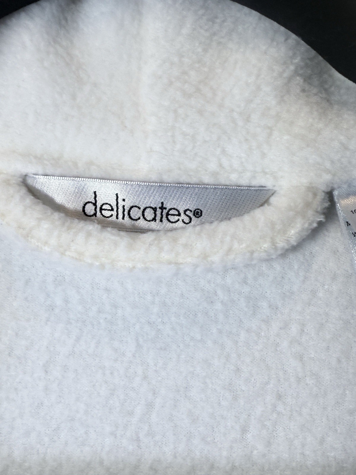 Vtg Delicates Java Coffee Robe Cream Plush Fleece… - image 9