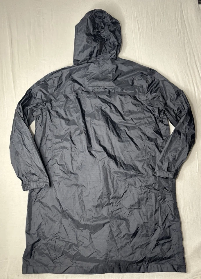 Men's LL BEAN Black Nylon Hooded Wind/Water Res Stadium Coat Size 2XL - Image 4 of 4