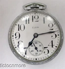 ANTIQUE ELGIN GRADE 387 SCREW SET 17j 16s POCKET WATCH BIG NUMBERS 1938 MOSELEY