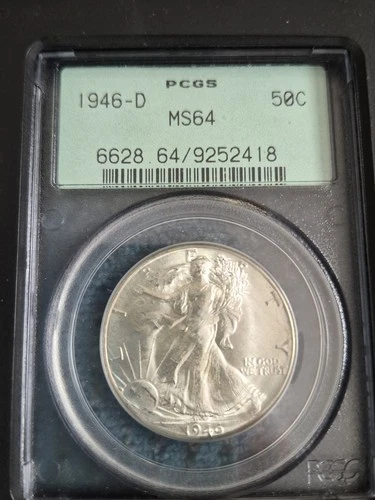 Photo of a 1946-D Walking Liberty Half Dollar from an eBay listing that sold on Jul 15, 2026