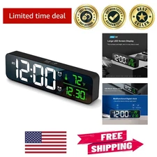 Elegant Corded Digital Clock - Temperature and Date Display with Ringtones