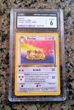 🌸Persian 1st Edition Jungle Pokemon Card CGC 6 EX/NM #42/64 Vintage 1999!🐈 on eBay