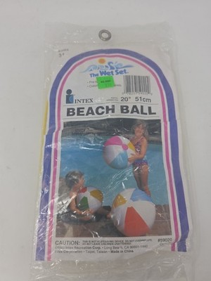 Vintage 1983 Intex The Wet Set 20'' Inflatable Beach Ball 59020 New