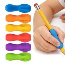 6 Pcs Pen Grip Soft Silicone Non Slip Ergonomic Triangular Pen Holder For L CRVC