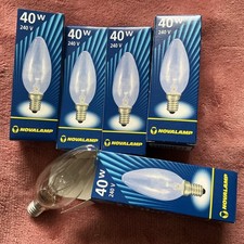 6 x Glühbirne klar , Kerze , E 14 , 40 Watt,...