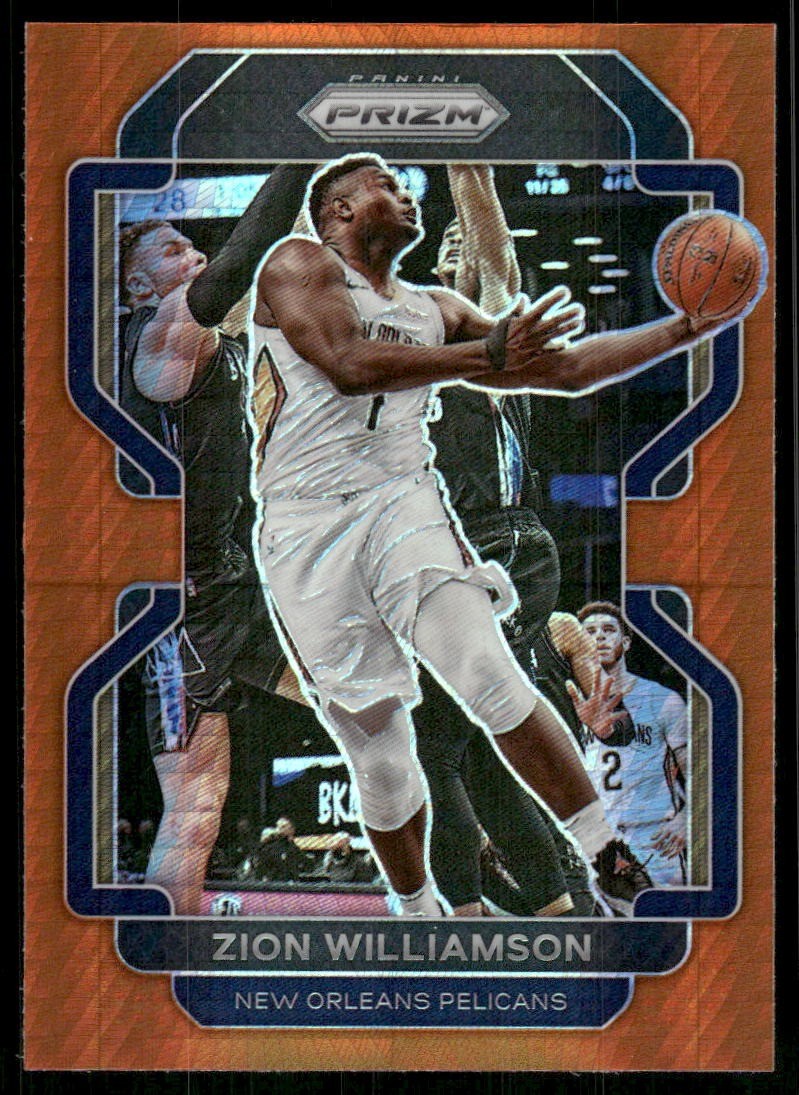 2021-22 Panini Prizm #108 Zion Williamson Hyper Orange SSP