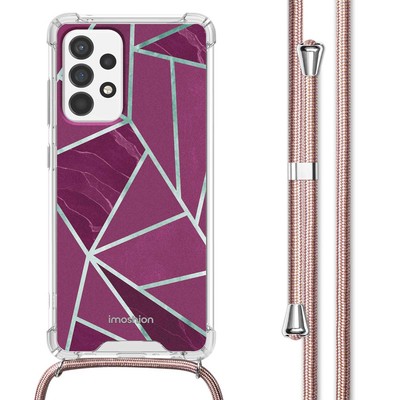 imoshion Design Hülle mit Band für das Samsung Galaxy A52(s) (5G/4G) - Bordeaux 