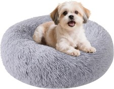 Dog Bed for Small Medium Large Dogs Cats, 20 inch Calming Washable-Round Cozy
