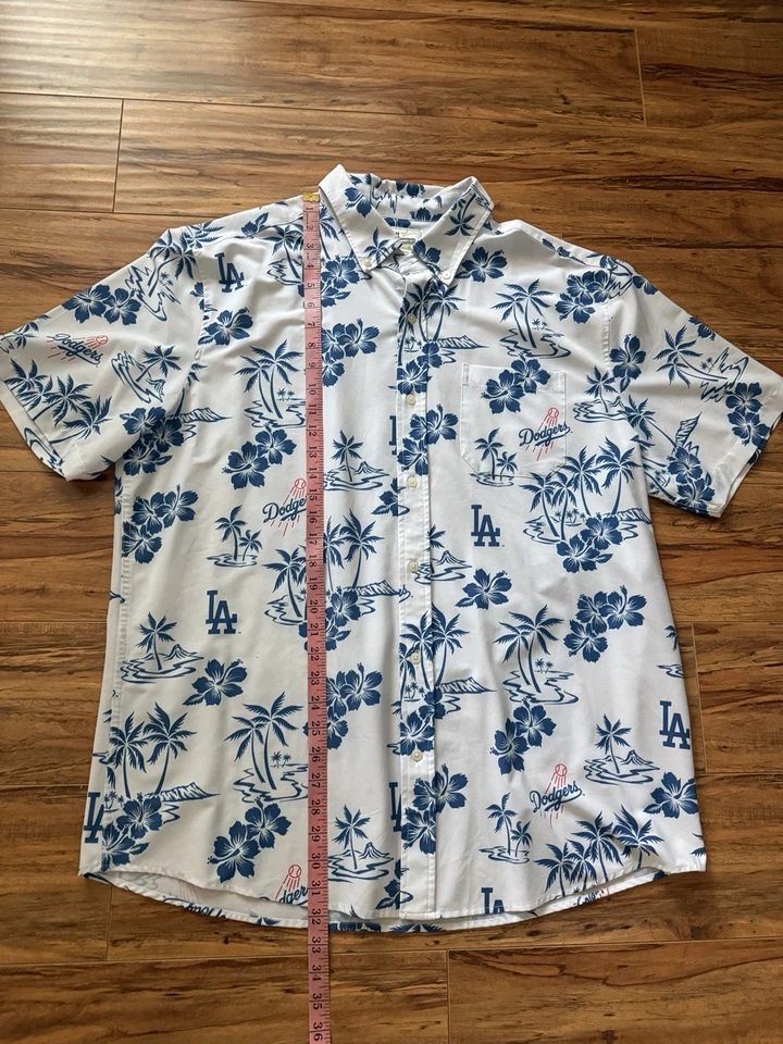 MLB® LOS ANGELES DODGERS GAME DAY BOTÓN DE RENDIMIENTO DELANTERO Tejido de rendimiento XL Foto 4 de 4