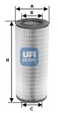Luftfilter UFI 27.265.00 Filtereinsatz für ALFA 156 Sportwagon 16V SPARK 932 JTD