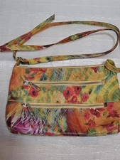 Hobo Mara Leather Crossbody Bag Watercolor Floral