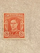 Rare Australia King George VI 2 1/2 Pre Decimal Carmine