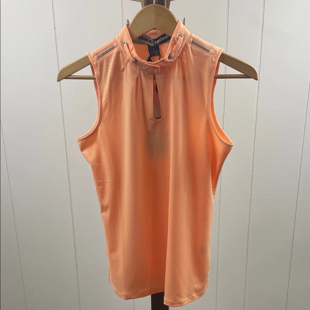 Haut Sans Manches Jamie Sadock – Jaune, Motifs Géométriques – Taille S – Sport Chic