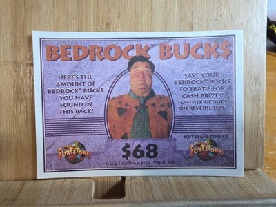 The Flintstones 1993 Dynamic BEDROCKS BUCKS $68 FREE POST