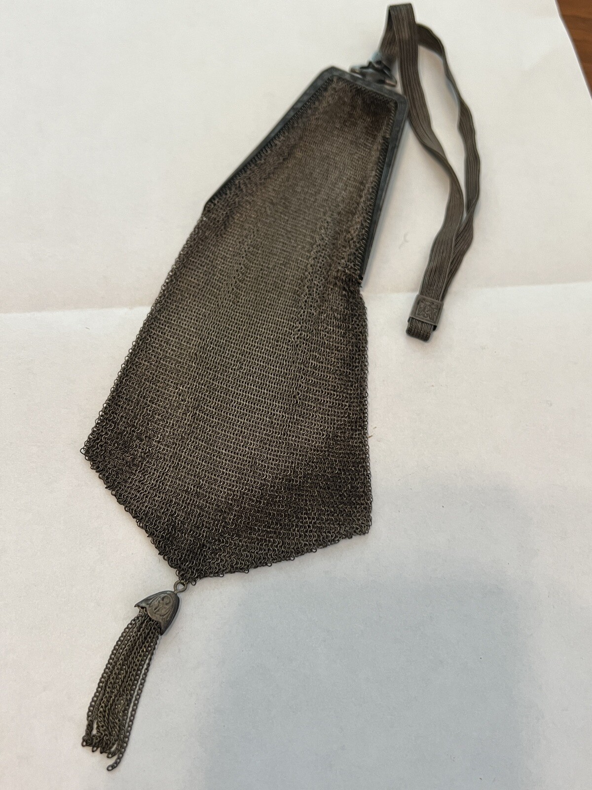 antique Whiting & Davis soldered mesh purse dated 192… Gem