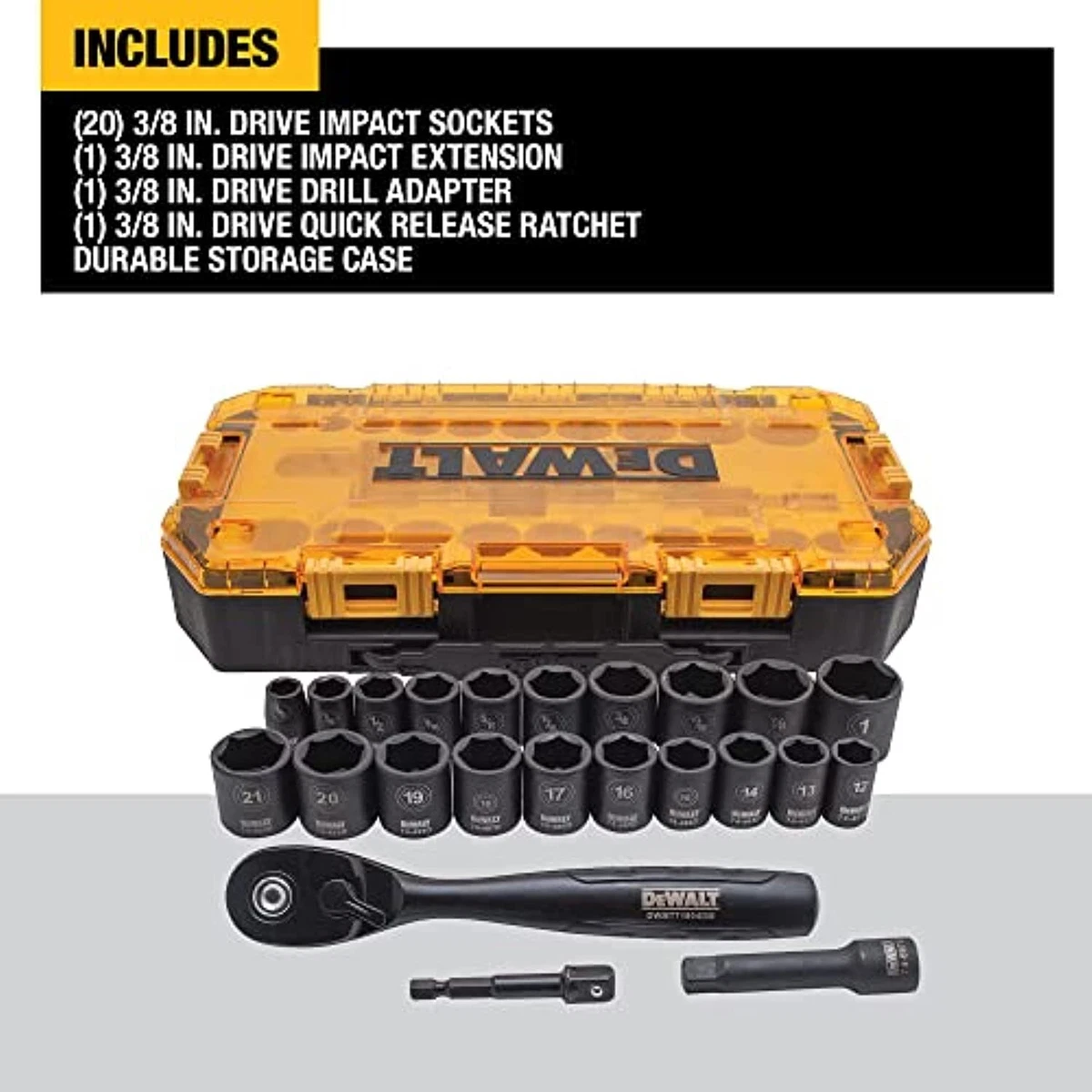 Dewalt impact wrench sale sockets