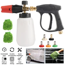 Pressure Washer Gun Car Wash Soap Lance Cannon Spray Jet Bottle Snow Foam Kit