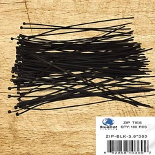 NEW 100 Count BLACK Nylon Cable ZIP Ties 11.8 inch 40LBS 100pc per Pack USA SHIP