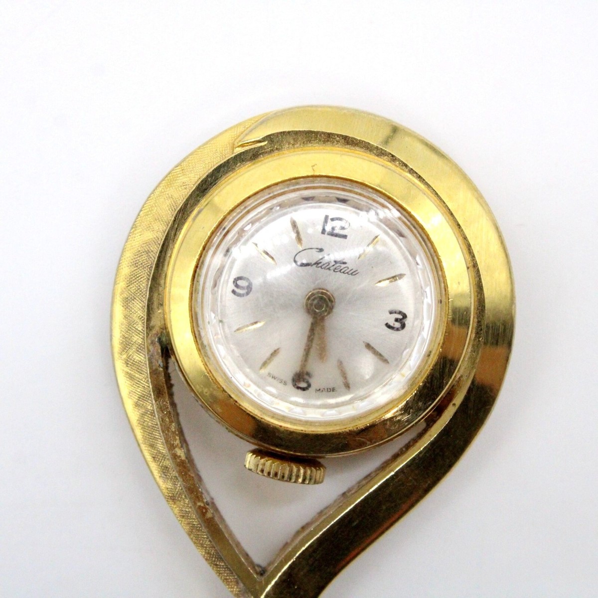 Vintage Chateau Pendant Swiss Watch Womens Gold Tone  display picture 3