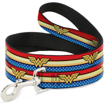 Buckle-Down Buckle-Down Wonder Woman Logo Stripe Pet Leash