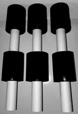 5" in. x 1000FT 80 Gauge 6 Rolls BLACK Stretch Shrink Film Hand Wrap With Handle