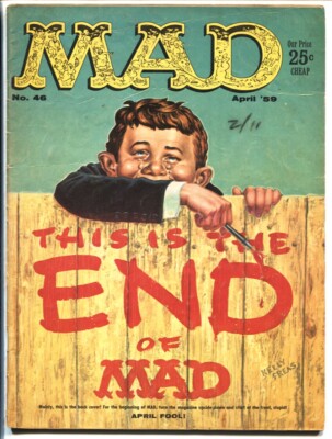 激レアビッグサイズ　MAD ALFRED E NEUMAN マッドマガジン　壁掛 MAD MAGAZINE #46-GREAT COVER-ALFRED E. NEUMAN-1959-VG | eBay