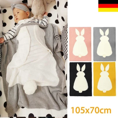 MARKENLOS Säugling Baby Kid süße Hase Bunny Decke Gehäkelte Sofa Decke Wolldecke stricken