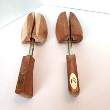 Vintage NYC Marked Red Cedar Shoe Trees Dividers Sz L Rochester Shoe Co Hanging